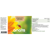 Produktetikett einer Nahrungsergänzungsmittel‑Verpackung „anatis – Sägepalm Extrakt + Reishi“, mit einer Illustration einer gelben Blüte und einem Marienkäfer, Inhaltsangaben und Einnahmehinweisen.