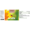 Produktetikett des Nahrungsergänzungsmittels ‚Shilajit Huminsäure‘ von Anatis Naturprodukte mit Markenlogo, Marienkäfer‑Illustration auf einer gelben Blüte und Angaben zu Inhaltsstoffen und Einnahmeempfehlung.