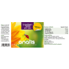 Produktetikett eines Nahrungsergänzungsmittels ‚Anatis Traubenkern OPC + Q10‘ 90 Kapseln mit gelbem Sonnenblumen‑Hintergrund und einem Marienkäfer auf einer Pflanze; auf der rechten Seite stehen Inhalts‑ und Dosierungsangaben.